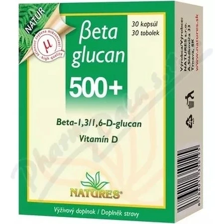 NATURES Betaglucan 500+ 1×30 capsules, food supplement