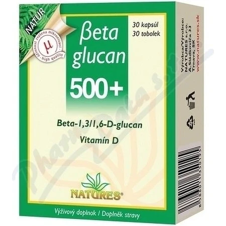 NATURES Betaglucan 500+ 1×30 capsules, food supplement