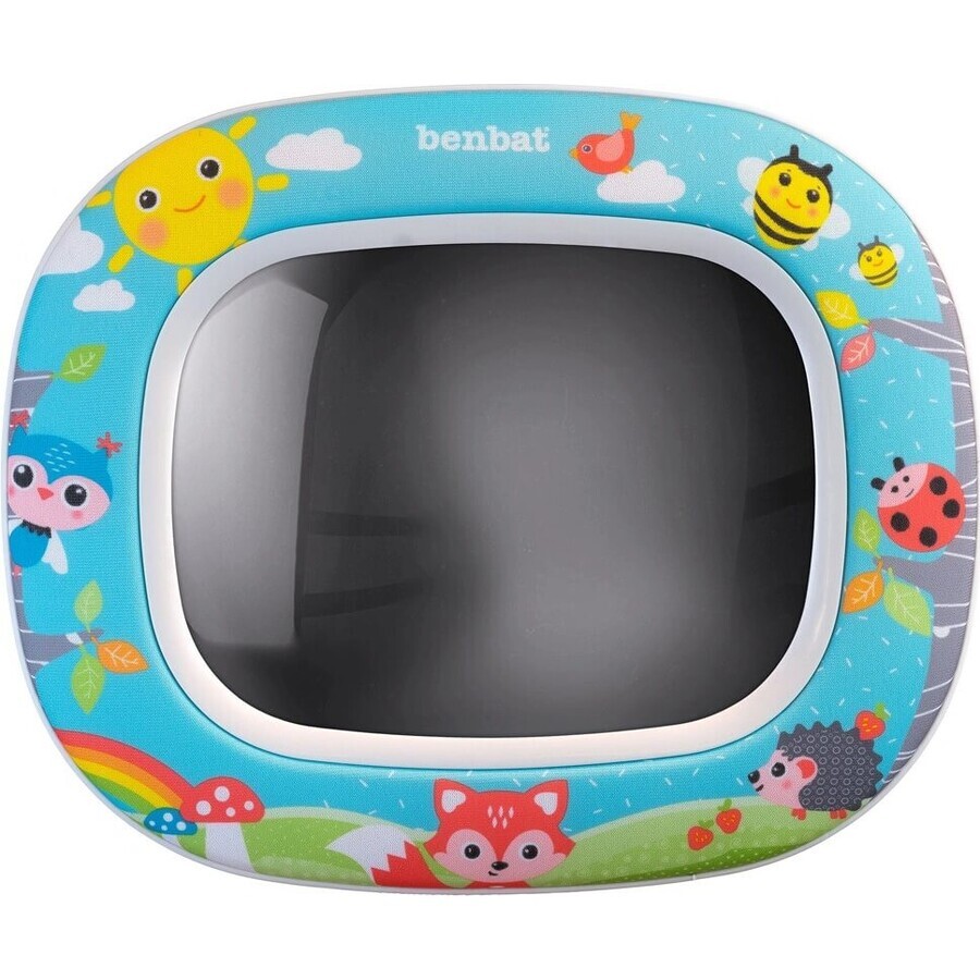 BENBAT Oglindă auto pentru copii Night&Day - Forest Friends 0m+ 1×1 buc, oglindă pentru copii