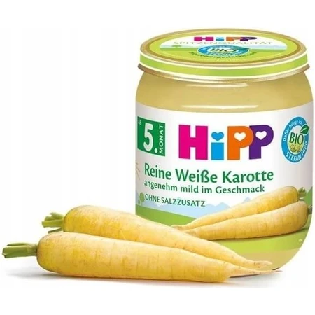HiPP BIO Zanahorias Blancas 1×125 g, iniciador vegetal