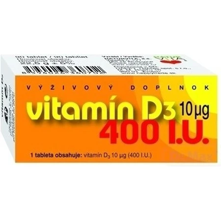 NATURVITA VITAMIN D3 10 μg (400 IU) 1×90 tbl, vitamin D3