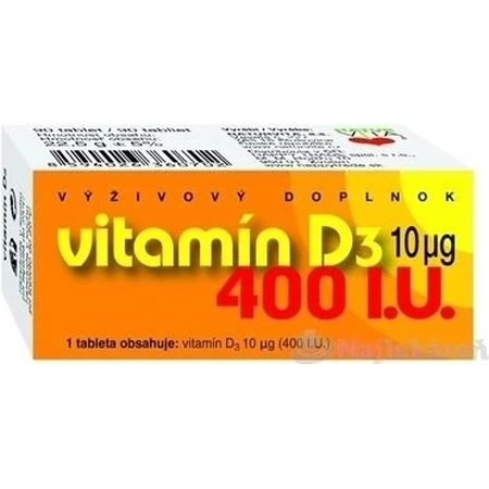 NATURVITA VITAMIN D3 10 μg (400 IU) 1×90 tbl, vitamin D3