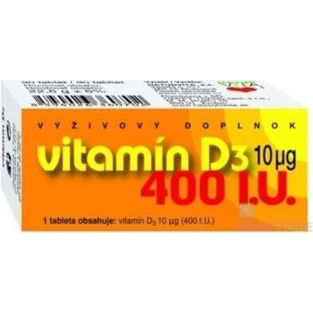 NATURVITA VITAMIN D3 10 μg (400 IU) 1×90 tbl, vitamin D3