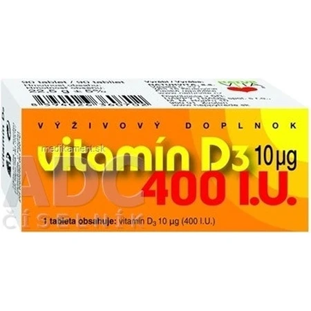 NATURVITA VITAMIN D3 10 μg (400 IU) 1×90 tbl, vitamin D3