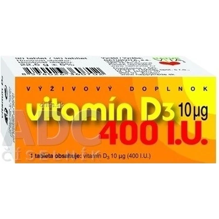 NATURVITA VITAMIN D3 10 μg (400 IU) 1×90 tbl, vitamin D3