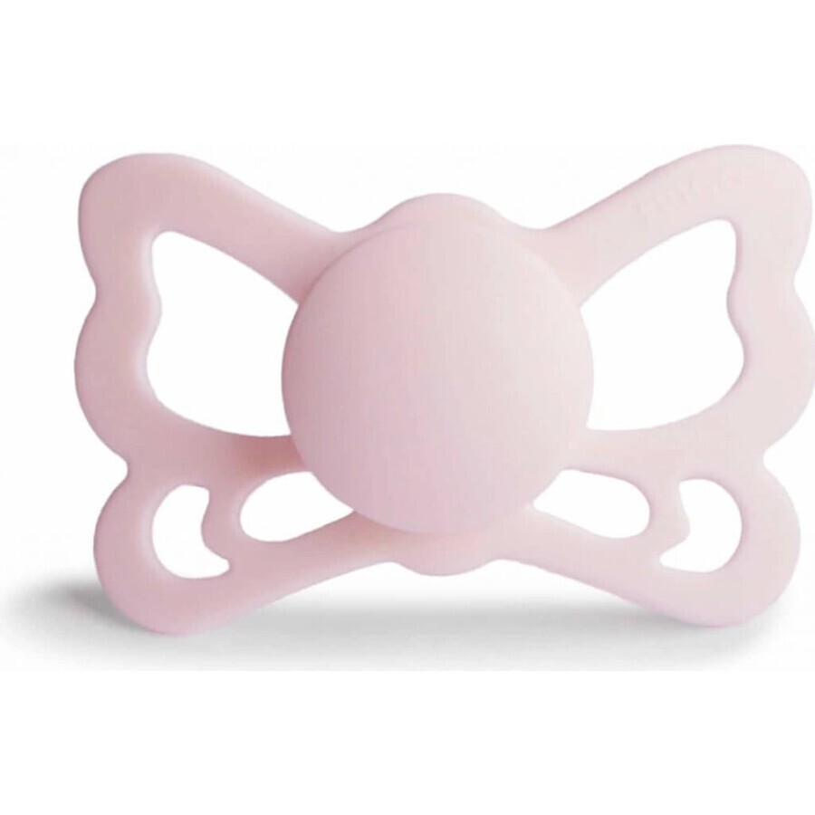 FRIGG Vlinder Anatomische Siliconen Fopspeen Wit Lila, +6m 1×1 st, siliconen fopspeen