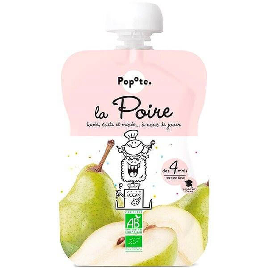 POPOTE Capsula di pera biologica 120 g, 4+ 1×120 g