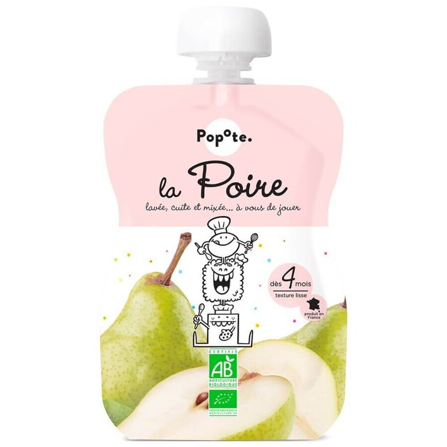 POPOTE Capsula di pera biologica 120 g, 4+ 1×120 g