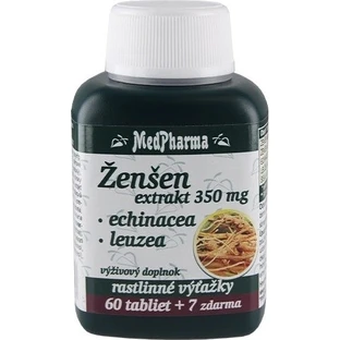MedPharma Ginseng 350 mg + Echinacea + Leuzea 1x67 tbl, complemento alimenticio