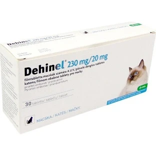 DEHINEL 230 mg/20 mg für Katzen, 30 Tabletten