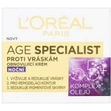 L'OREAL AGE SPECIALIST 55+ NIGHT 1x50 ml, crème anti-rides