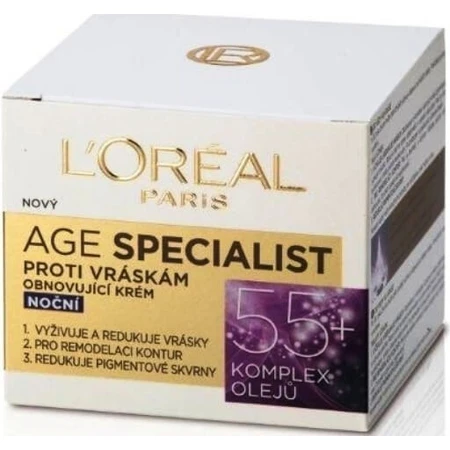 L'OREAL AGE SPECIALIST 55+ NIGHT 1x50 ml, crème anti-rides