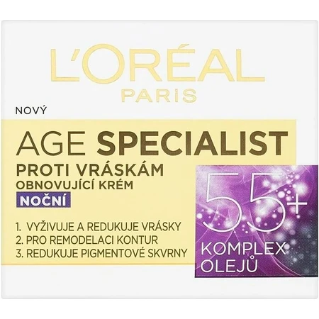 L'OREAL AGE SPECIALIST 55+ NIGHT 1x50 ml, crème anti-rides