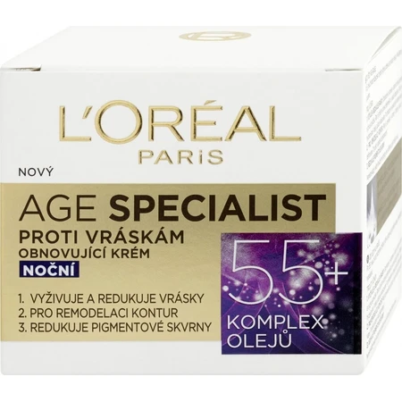 L'OREAL AGE SPECIALIST 55+ NIGHT 1x50 ml, crème anti-rides