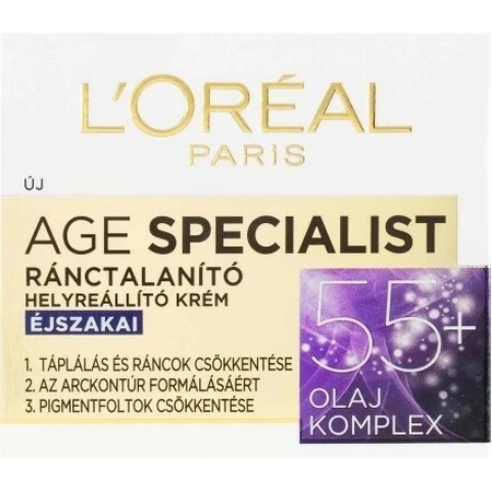 L'OREAL AGE SPECIALIST 55+ NIGHT 1x50 ml, crème anti-rides