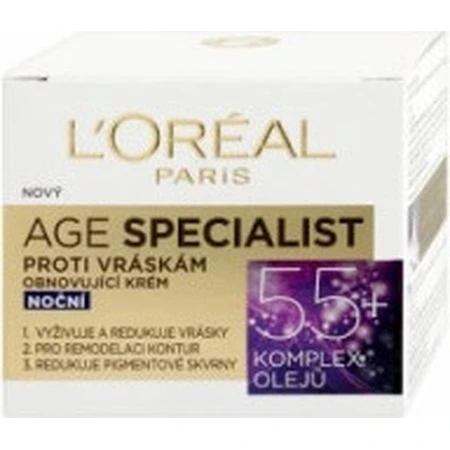 L'OREAL AGE SPECIALIST 55+ NIGHT 1x50 ml, crème anti-rides