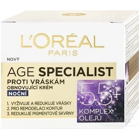 L'OREAL AGE SPECIALIST 55+ NIGHT 1x50 ml, crème anti-rides