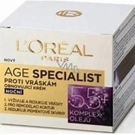 L'OREAL AGE SPECIALIST 55+ NIGHT 1x50 ml, crème anti-rides