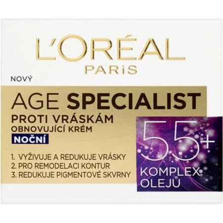 L'OREAL AGE SPECIALIST 55+ NIGHT 1x50 ml, crème anti-rides