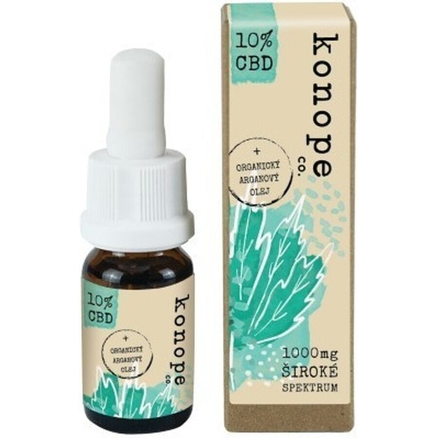 Hemp co. 10% CBD in olio di argan biologico - ampio spettro 1000mg 1×10 g