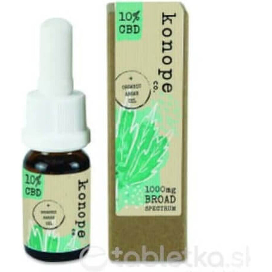 Hemp co. 10% CBD in olio di argan biologico - ampio spettro 1000mg 1×10 g