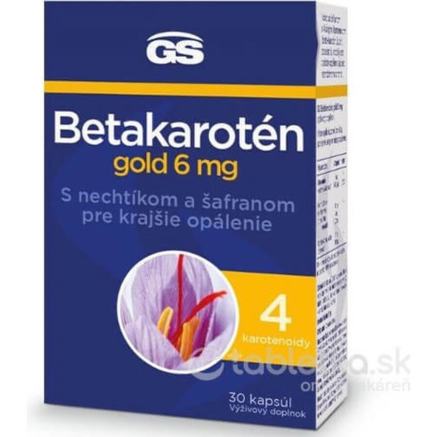 GS Betacaroten Gold 6 mg 1×30 cps, Nahrungsergänzungsmittel GS Betacaroten Gold 6 mg 1×30 cps, Nahrungsergänzungsmittel