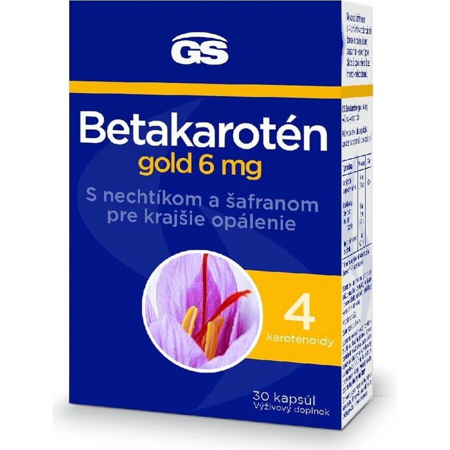 GS Betacaroten Gold 6 mg 1×30 cps, Nahrungsergänzungsmittel GS Betacaroten Gold 6 mg 1×30 cps, Nahrungsergänzungsmittel