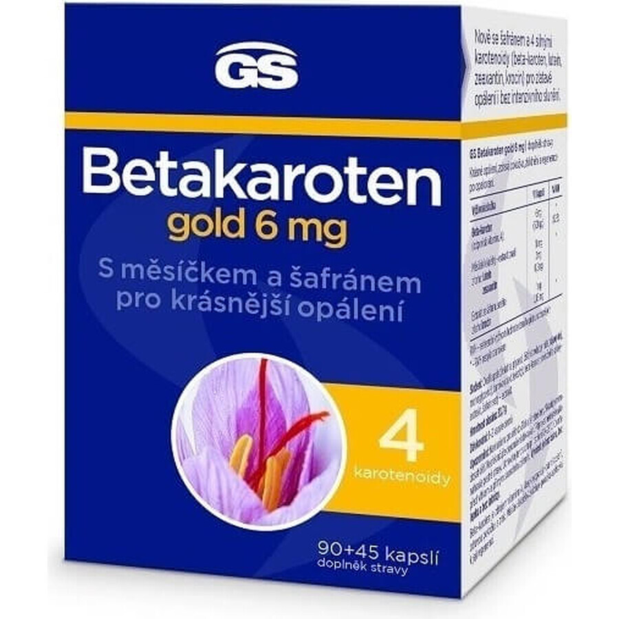 GS Betacaroten Gold 6 mg 1×30 cps, Nahrungsergänzungsmittel GS Betacaroten Gold 6 mg 1×30 cps, Nahrungsergänzungsmittel