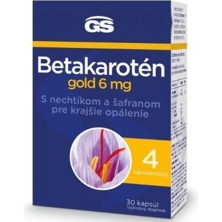 GS Betacaroten Gold 6 mg 1×30 cps, Nahrungsergänzungsmittel GS Betacaroten Gold 6 mg 1×30 cps, Nahrungsergänzungsmittel