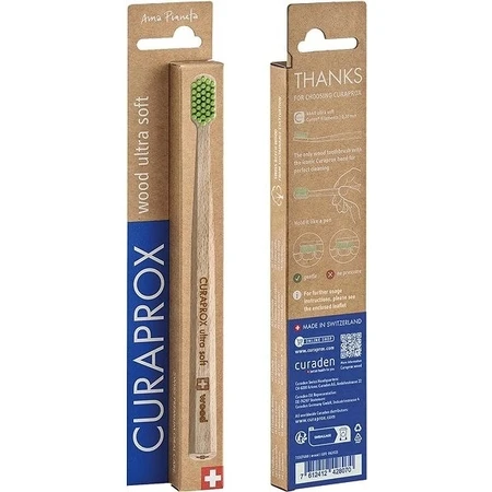 Curaprox CS Holz - Holzzahnbürste 1×1 Stück, Holzzahnbürste
