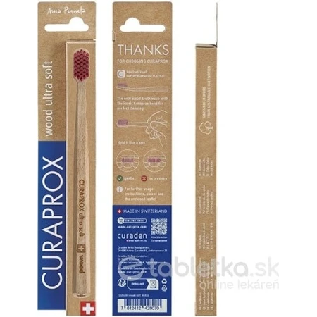 Curaprox CS Holz - Holzzahnbürste 1×1 Stück, Holzzahnbürste