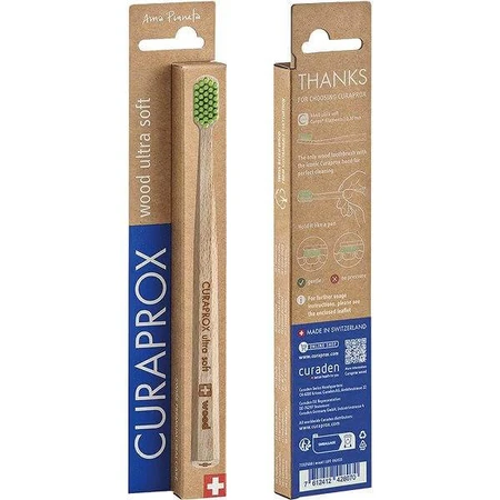 Curaprox CS Holz - Holzzahnbürste 1×1 Stück, Holzzahnbürste