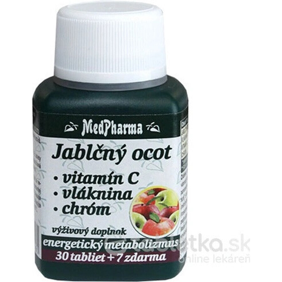 MedPharma APPLE COCONUT, VIT C, FIBRE, CHROME 1×37 tbl, APPLE COCONUT, VIT C, FIBRE, CHROME