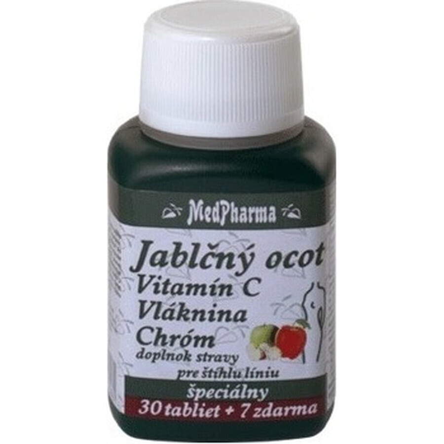 MedPharma APPLE COCONUT, VIT C, FIBRE, CHROME 1×37 tbl, APPLE COCONUT, VIT C, FIBRE, CHROME