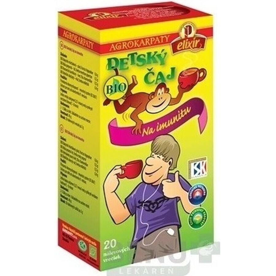 AGROKARPATY CHILDREN'S TEA ORGANIC Para la inmunidad 20×2 g (40 g), producto natural puro