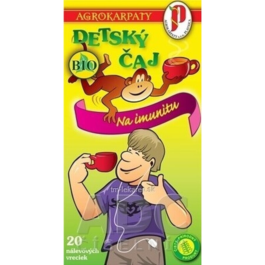 AGROKARPATY CHILDREN'S TEA ORGANIC Para la inmunidad 20×2 g (40 g), producto natural puro
