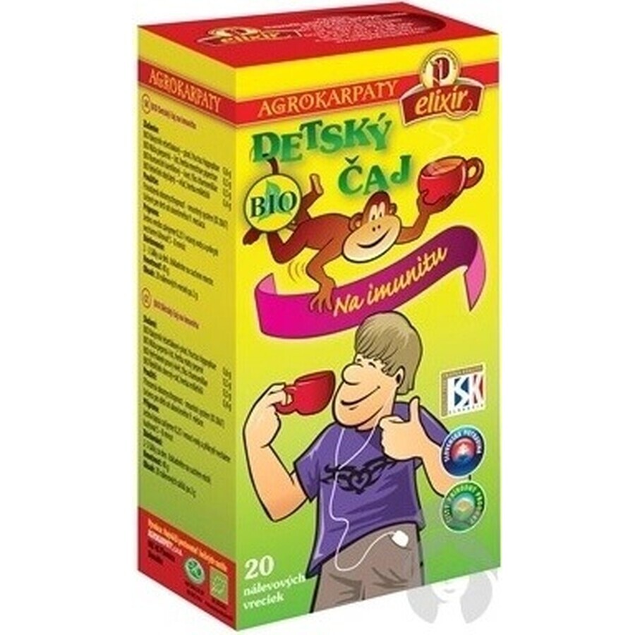 AGROKARPATY CHILDREN'S TEA ORGANIC Para la inmunidad 20×2 g (40 g), producto natural puro