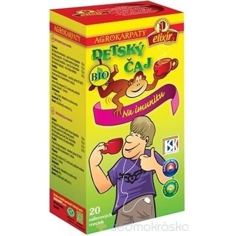 AGROKARPATY CHILDREN'S TEA ORGANIC Para la inmunidad 20×2 g (40 g), producto natural puro
