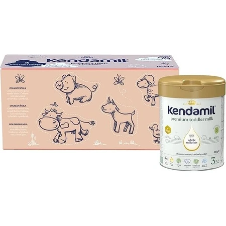 Kendamil Premium 3 HMO+, paquet cadeau créatif 3×800 g, lait pour enfants en bas âge