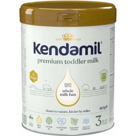 Kendamil Premium 3 HMO+, paquet cadeau créatif 3×800 g, lait pour enfants en bas âge
