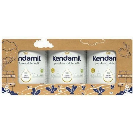 Kendamil Premium 3 HMO+, paquet cadeau créatif 3×800 g, lait pour enfants en bas âge