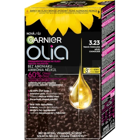 Garnier Olia Coloración Permanente 3.23 Chocolate Oscuro 1×1, coloración permanente