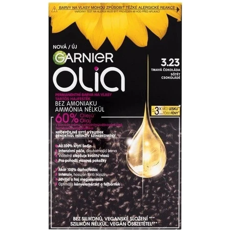 Garnier Olia Coloración Permanente 3.23 Chocolate Oscuro 1×1, coloración permanente
