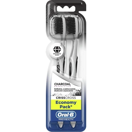 Tandenborstel Oral B 3D White Charcoal sensitive 1×2 stuks, tandenborstels
