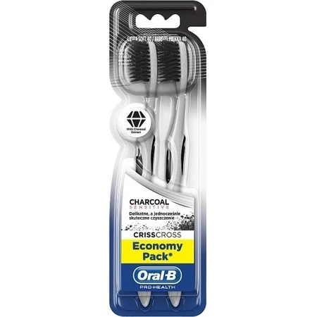 Tandenborstel Oral B 3D White Charcoal sensitive 1×2 stuks, tandenborstels
