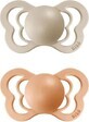 BIBS Couture natural rubber orthodontic pacifier 2pcs 1&#215;1 pcs - size 2, plum/peach pink