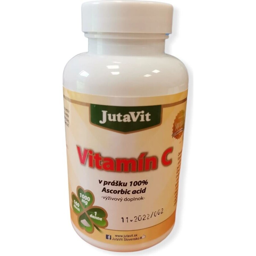 JutaVit Vitamine C (100% acide ascorbique) 1×160 g, complément alimentaire en poudre