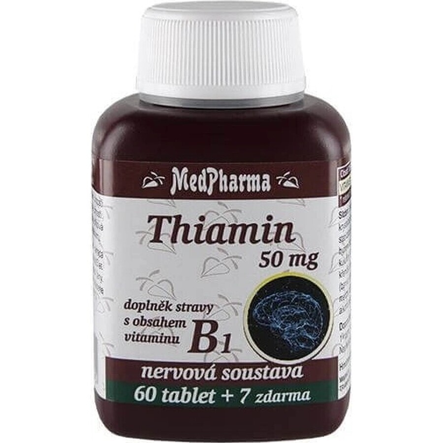 MedPharma TIAMINA 50 mg (vitamina B1) 1×67 tbl, 60+7 esenzione