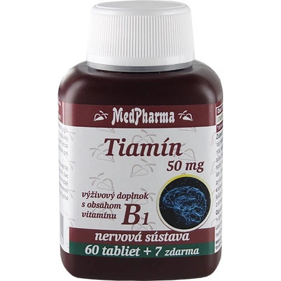 MedPharma TIAMINA 50 mg (vitamina B1) 1×67 tbl, 60+7 esenzione