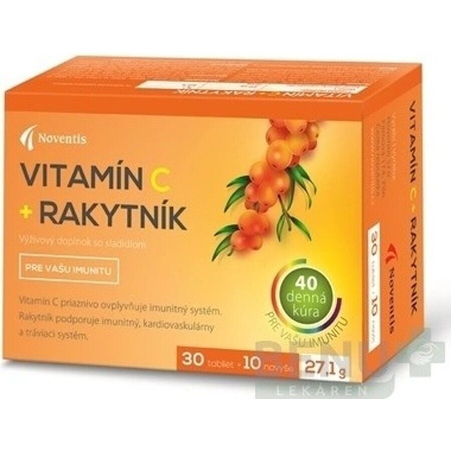 Noventis Vitamina C + espino amarillo 1×40 tbl, vitamina C